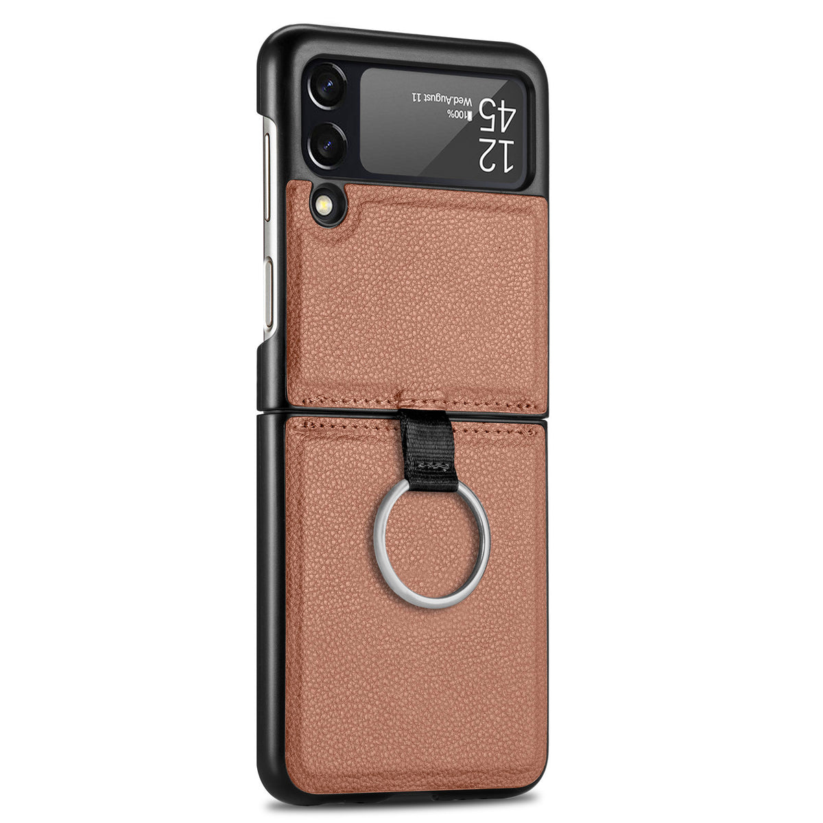 Leather Ring Type Mobile Phone Case Protective Shell