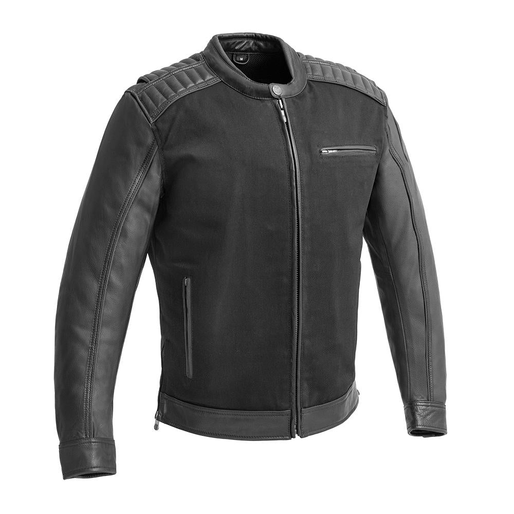 Daredevil Men Motorcycle Twill Leather Jacket