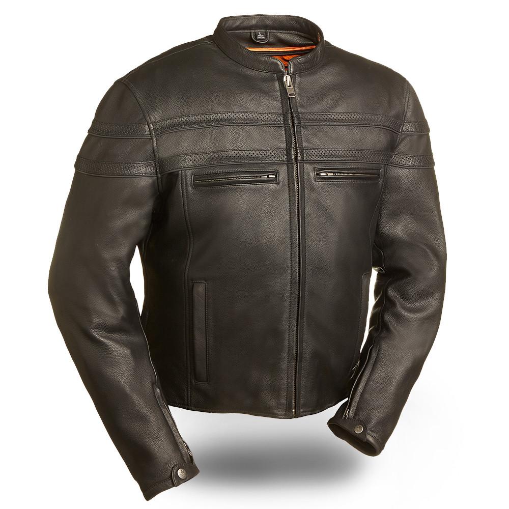 Stakes Racer - Men's Motorcycle Leather Jacket - Zohastyle