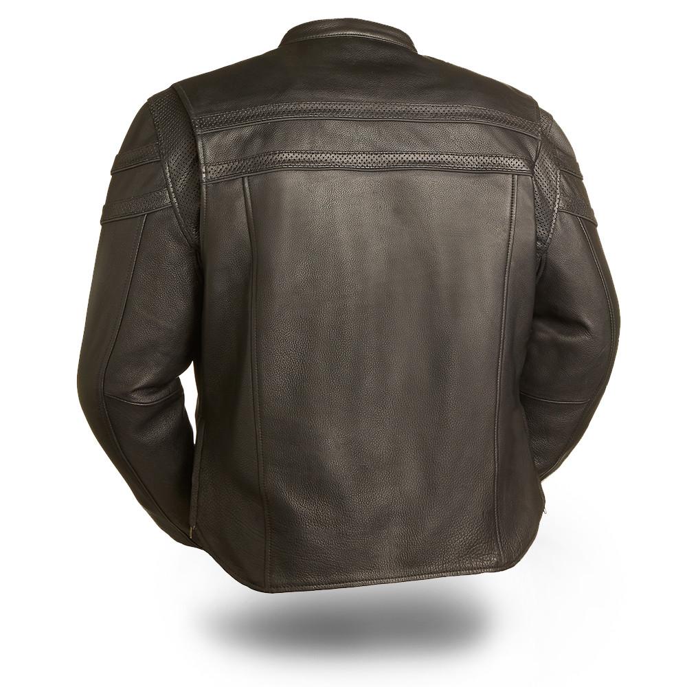 Stakes Racer - Men's Motorcycle Leather Jacket - Zohastyle