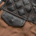 Hunt Club Men's Motorcycle Leather & Canvas Vest - Zohastyle