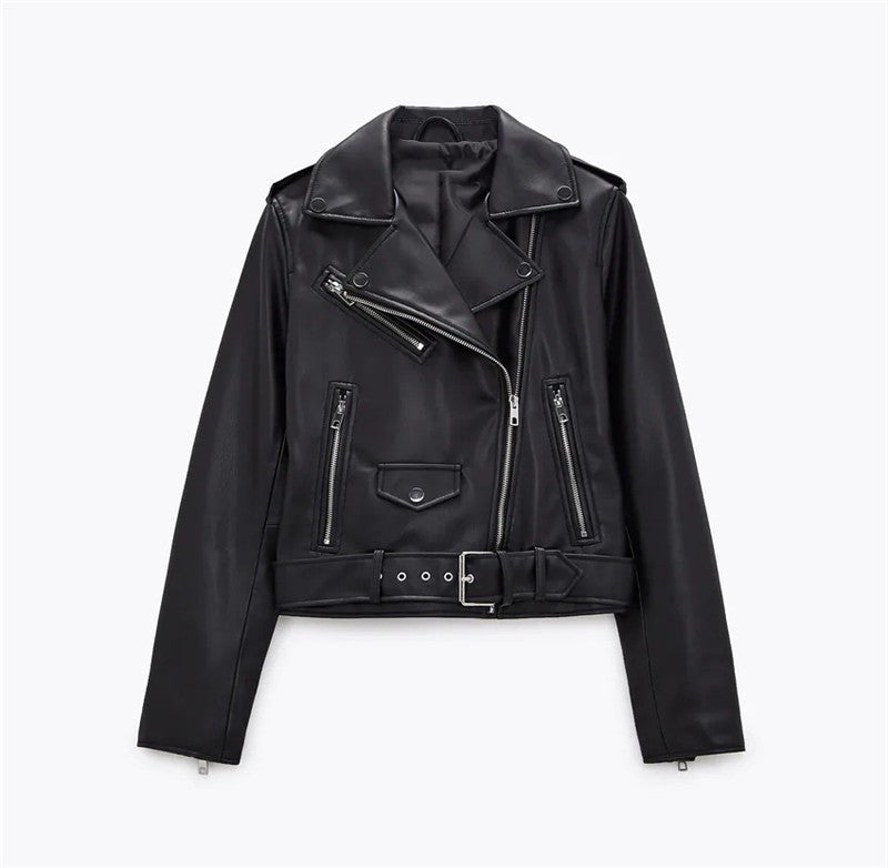 New Women's  Leather Motorcycle Jacket - Zohastyle