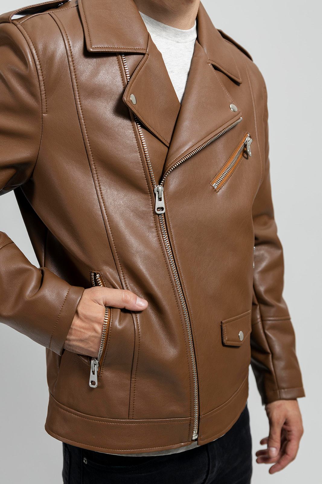 Men's Vegan Faux Leather Jacket